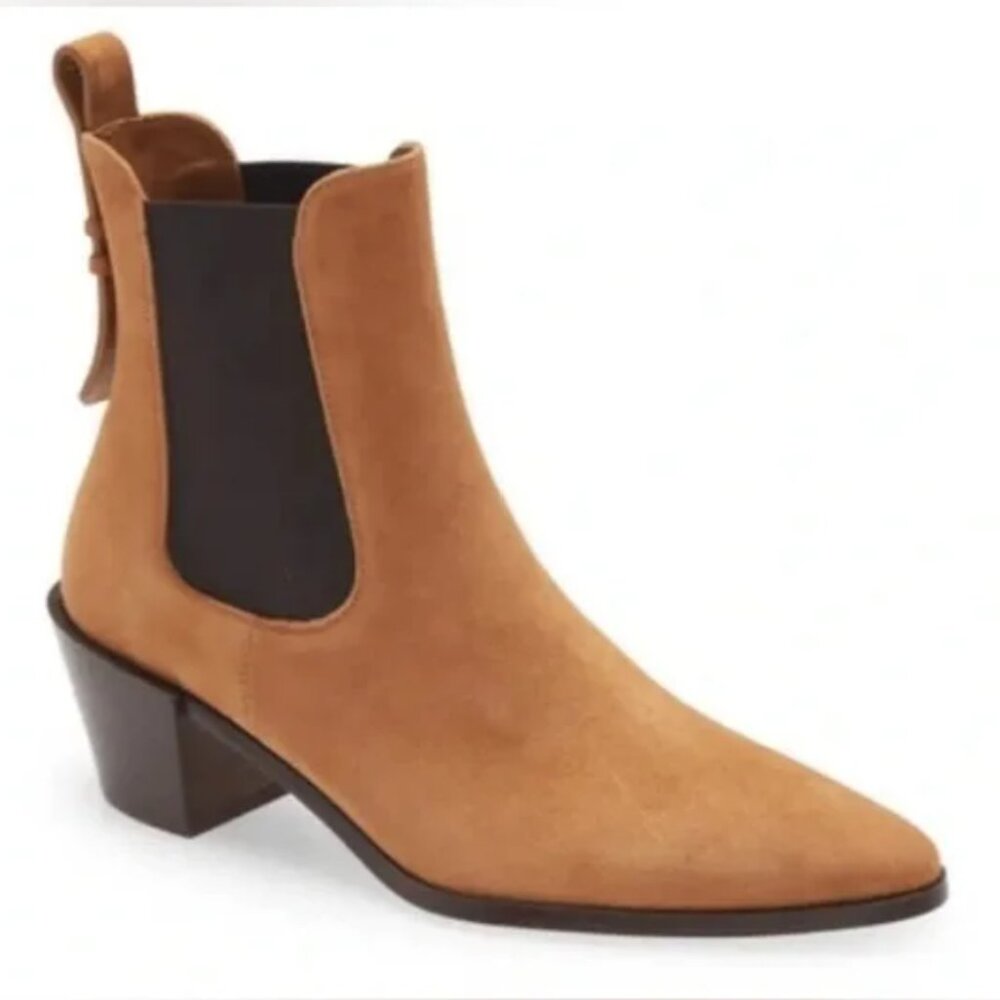 FRAME LE LEXINGTON CHELSEA SUEDE ANKLE BOOTIE BOOTS SIZE 8.5